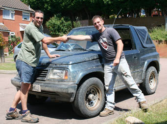 Photo of Alex and Nick with the Vitara