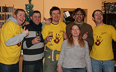 The team all clean and please to be in the warm again